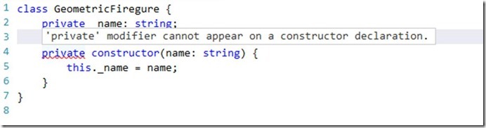 Compilerfehler für private Konstrzuktor (vor TypeScript 2.0)